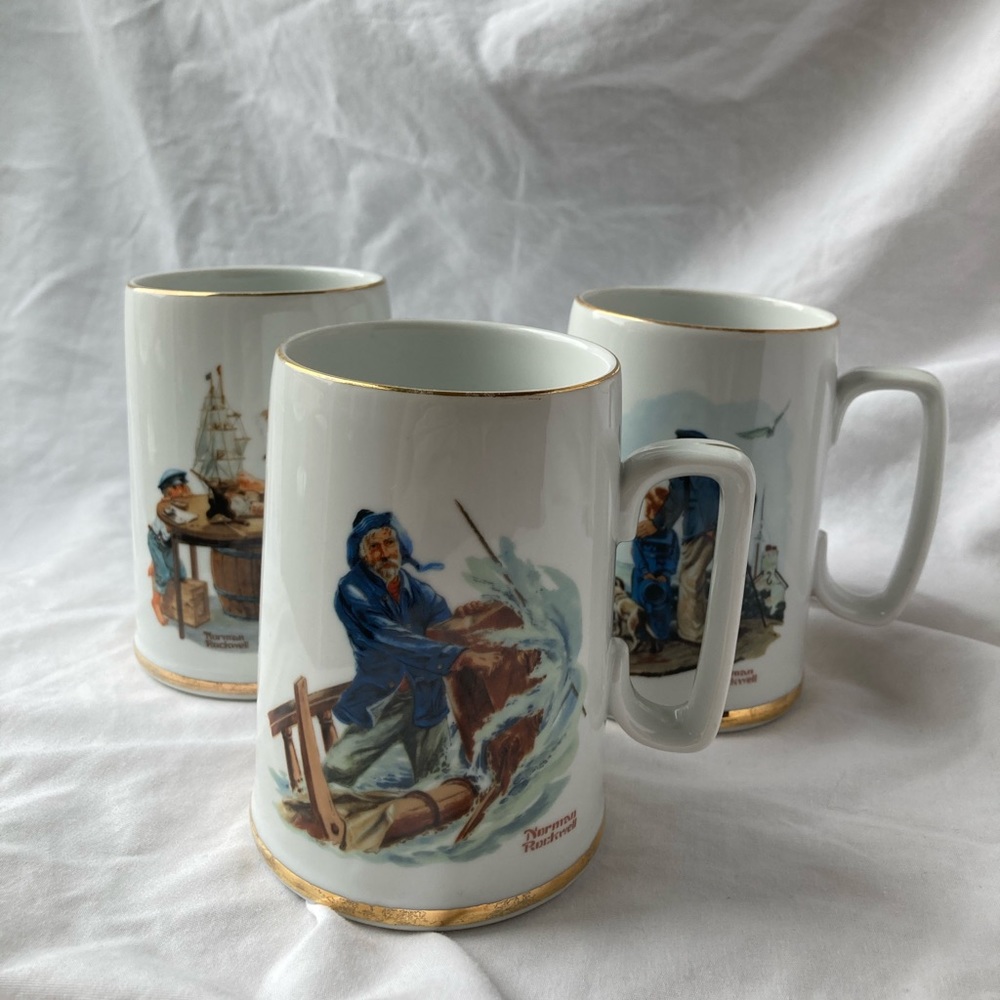 Norman Rockwell Vintage Mugs